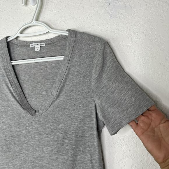 Standard James Perse Gray Tee Size 3/L, Made in USA, Classic, Casual, School - Picture 2 of 7